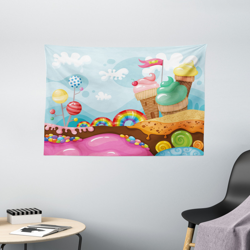 Dessert Land Wide Tapestry