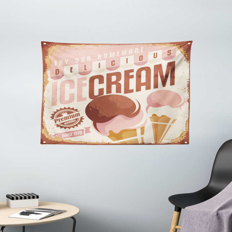 Retro Pop Art Wide Tapestry