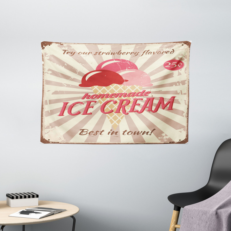 Homemade Ice Cream Wide Tapestry