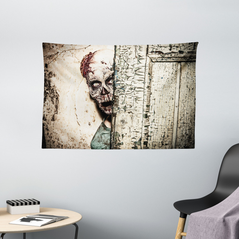 Old House Vampire Wide Tapestry