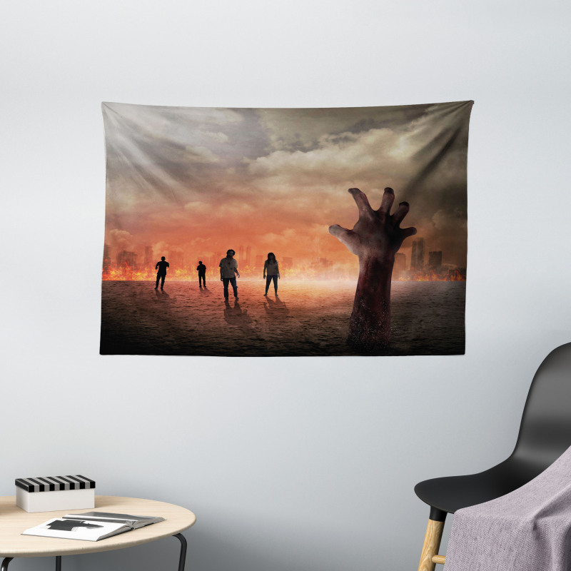 Death Burning City Wide Tapestry