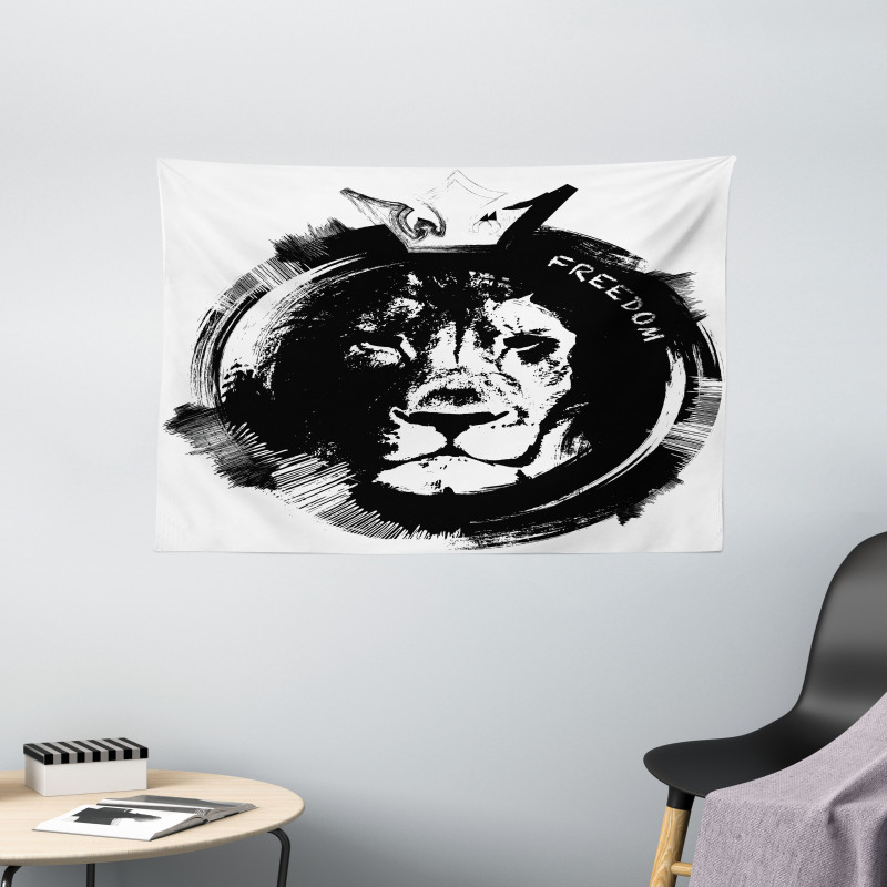 King of the Forest Freedom Wide Tapestry