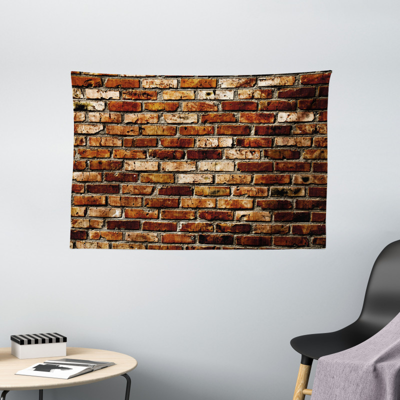 Old Grunge Brick Wall Wide Tapestry