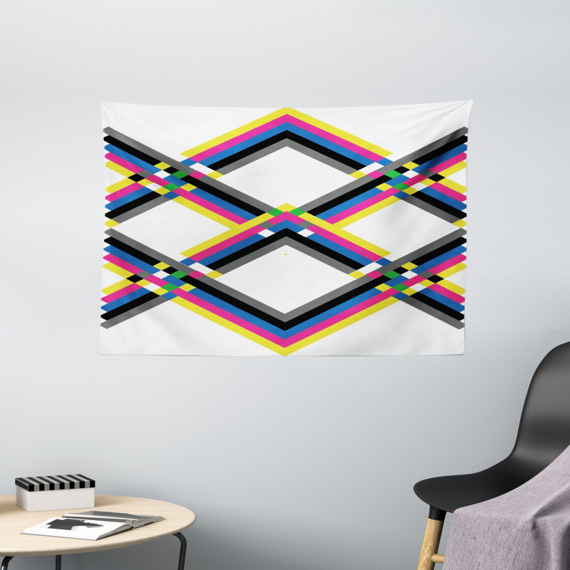 Zigzag Colorful Wide Tapestry