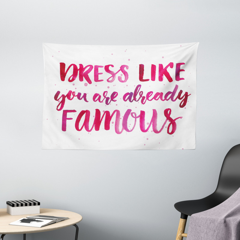 Fashion Words Wide Tapestry