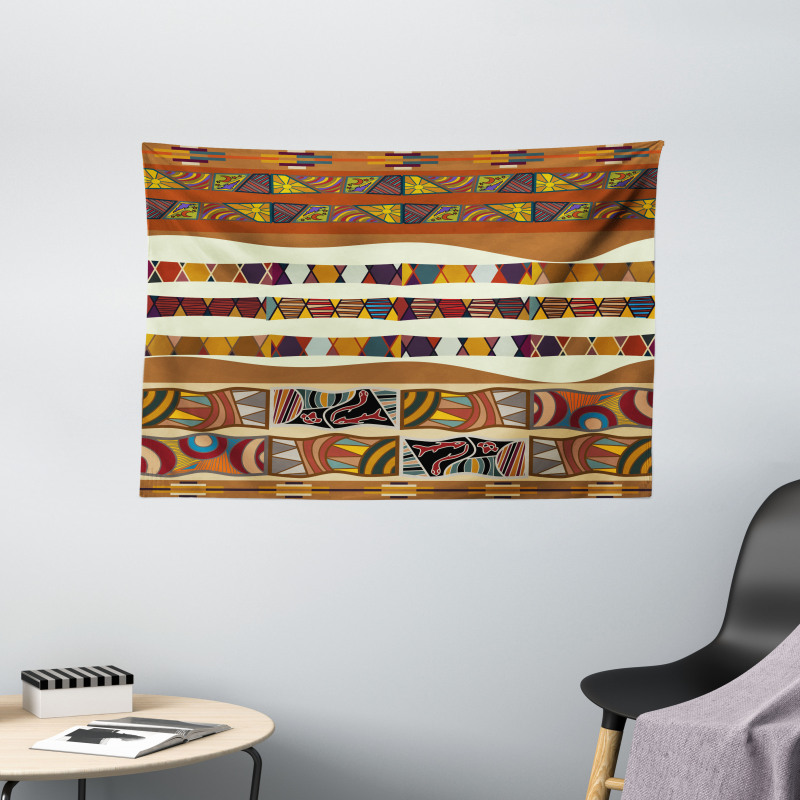 Boho Folk Wide Tapestry