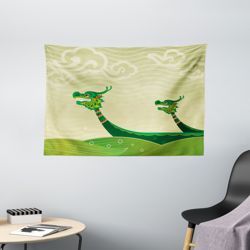 Tatsu Mythical Animal Wide Tapestry