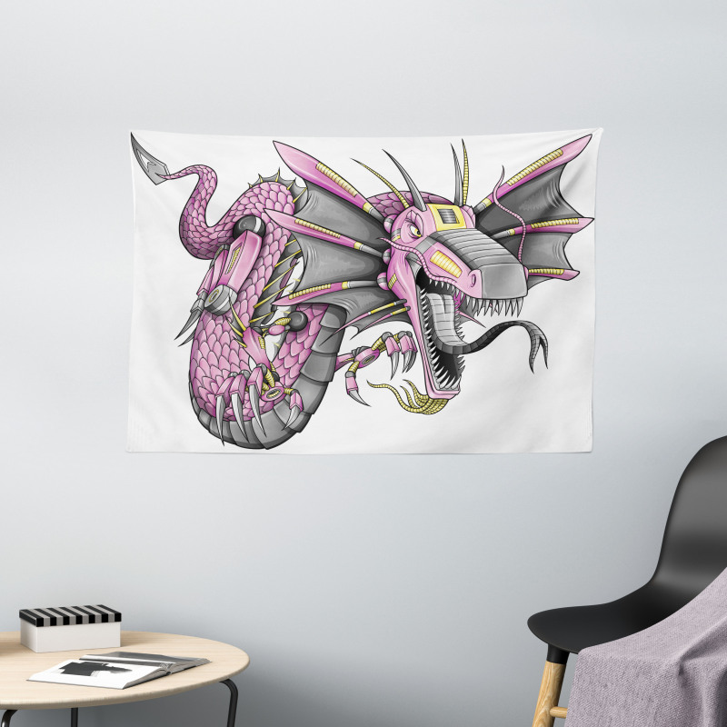 Digital Robotic Cyborg Wide Tapestry