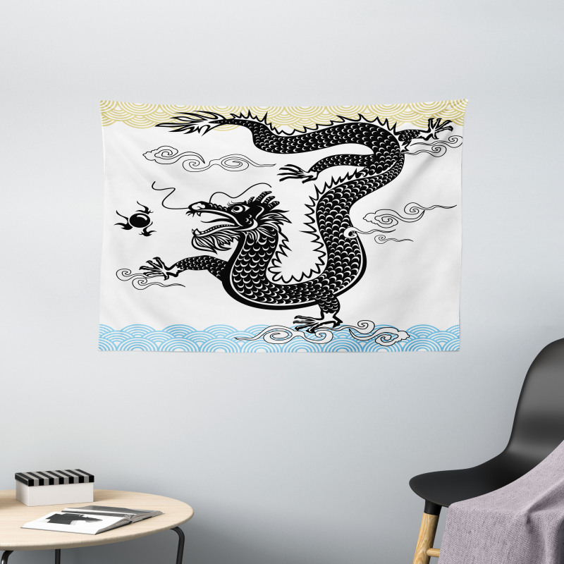 Traditional Chinese Sea Wide Tapestry