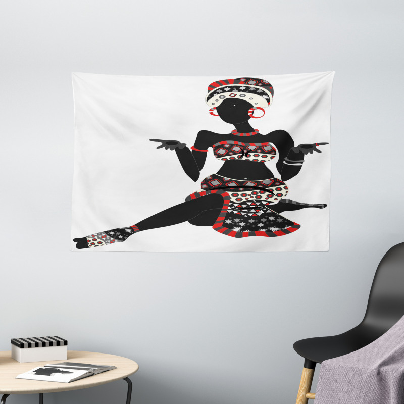 Dress Lady Wide Tapestry