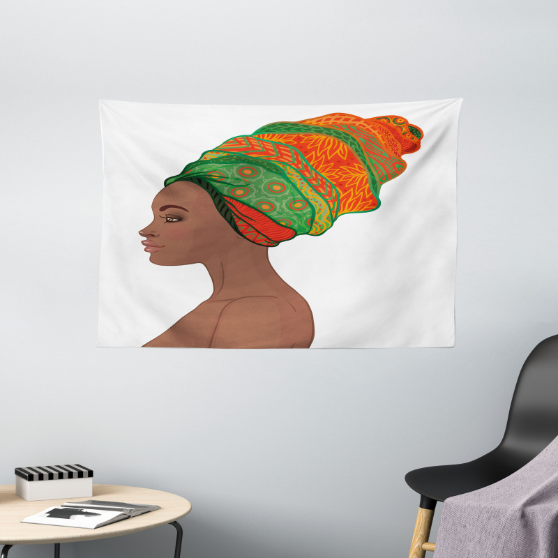 Young Afro Beauty Wide Tapestry