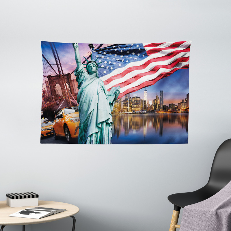USA Touristic Concept Wide Tapestry