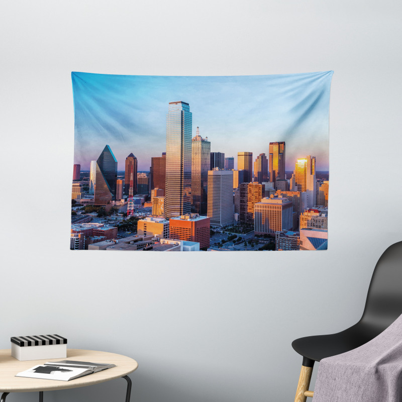 Dallas Sunset Wide Tapestry