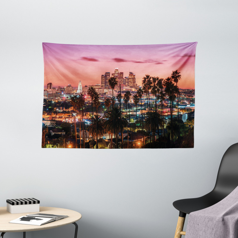 Los Angeles Palms Wide Tapestry