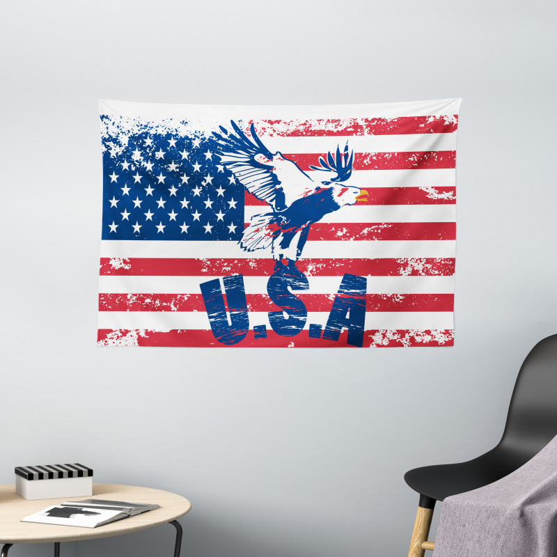 American Flag Wide Tapestry