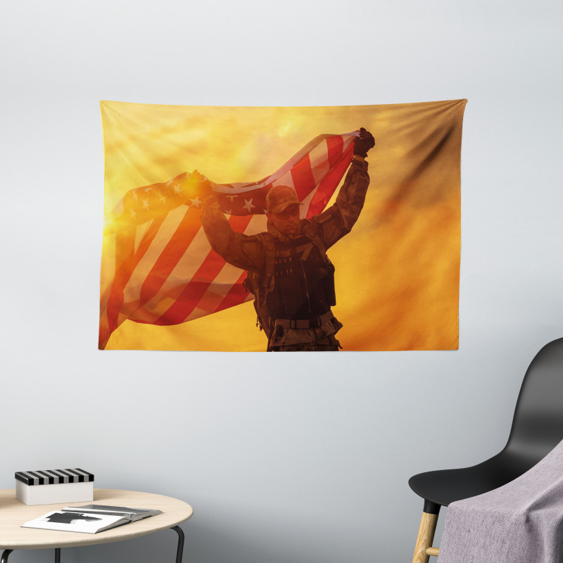 Victory Flag Wide Tapestry