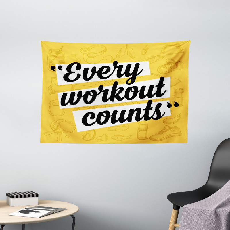 Every Workout Counts Wide Tapestry