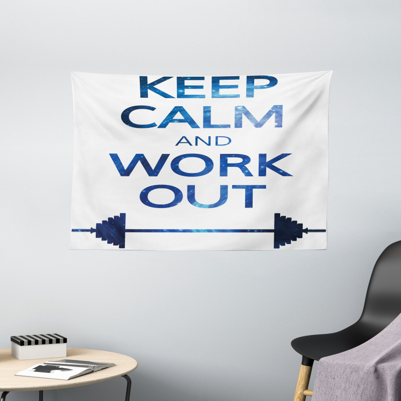 Keep Calm and Work Wide Tapestry