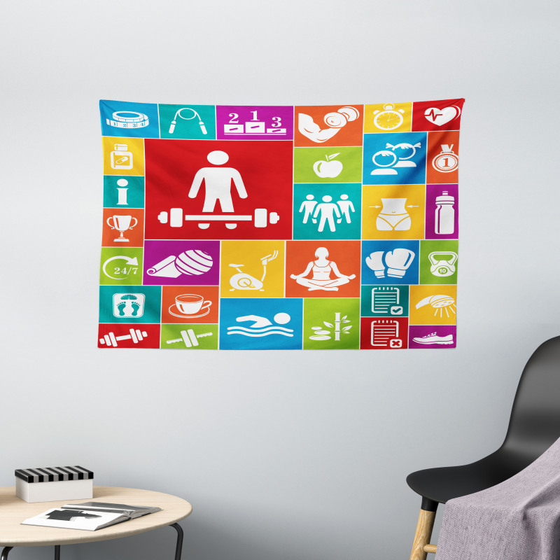 Colorful Health Wide Tapestry