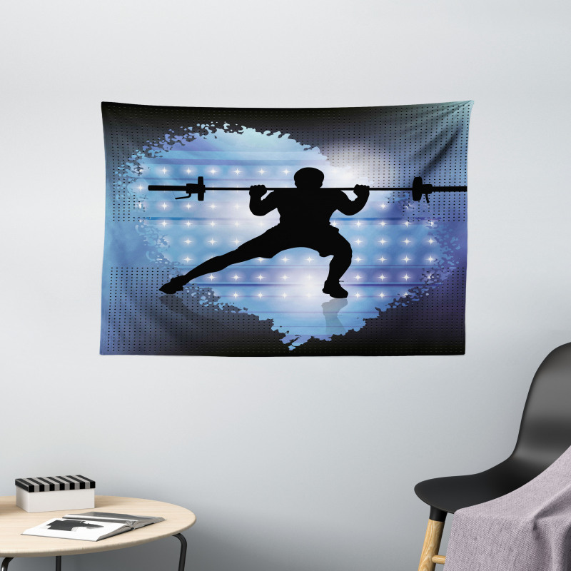 Wightlifter Silhouette Wide Tapestry