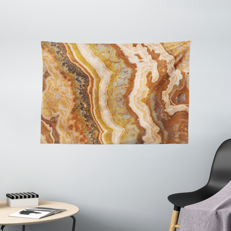 Watercolor Mineral Form Wide Tapestry