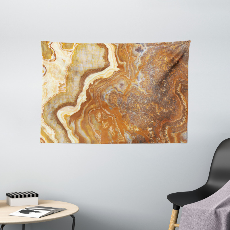Natural Travertine Facet Wide Tapestry