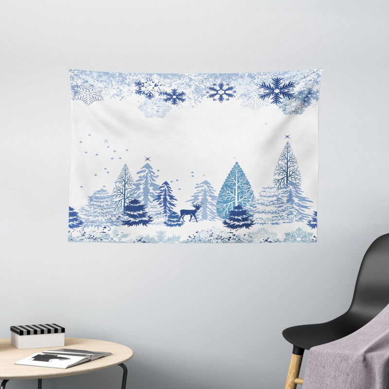 Winter Forest Wide Tapestry
