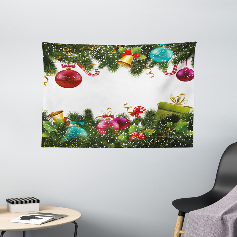 New Year Greeting Wide Tapestry