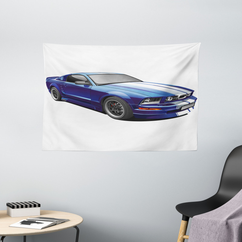 Race Car Vivid Kids Wide Tapestry