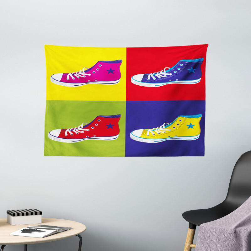 Retro Sport Shoes Wide Tapestry