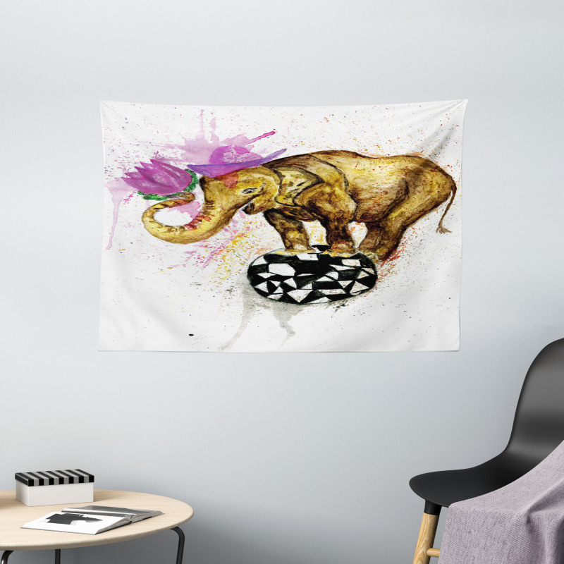 Giant Animal Flowers Wide Tapestry