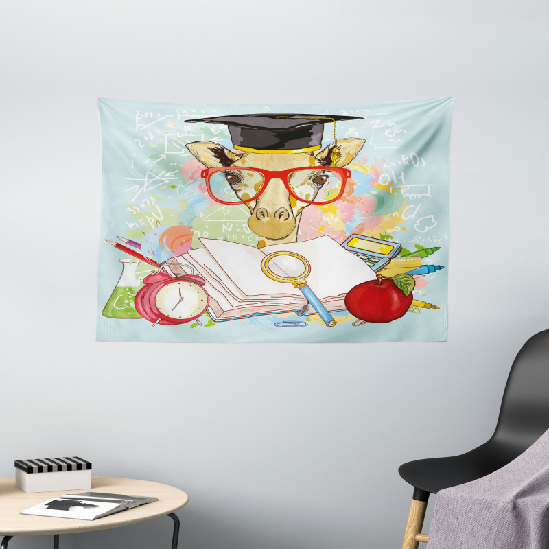 Geek Giraffe Wide Tapestry