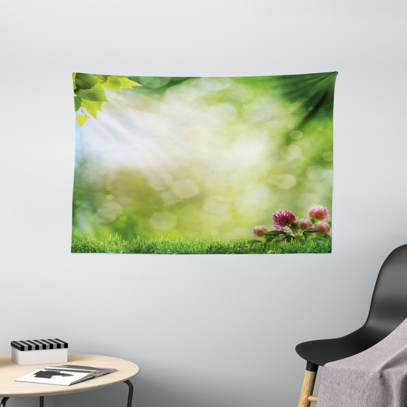 Fresh Spring Blossoms Wide Tapestry