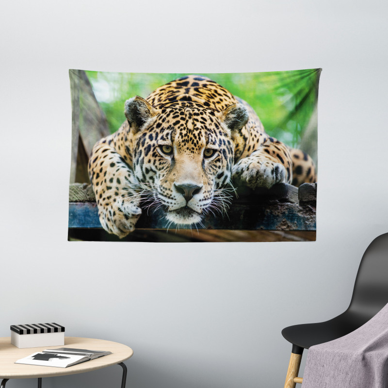 Jaguar Wildcat Feline Wide Tapestry