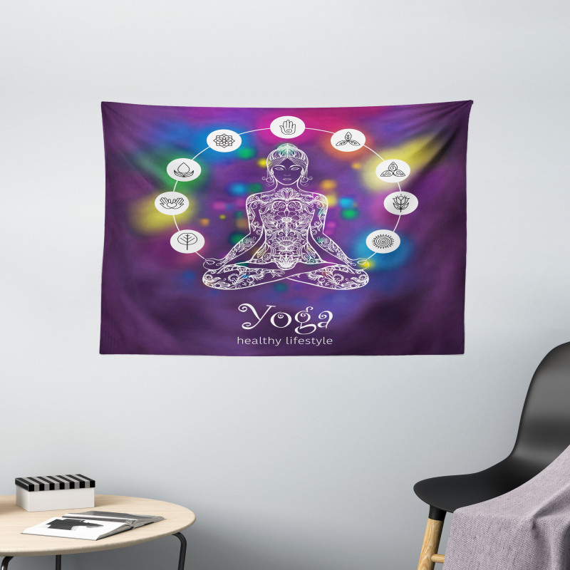 Crossed Legged Meditation Wide Tapestry