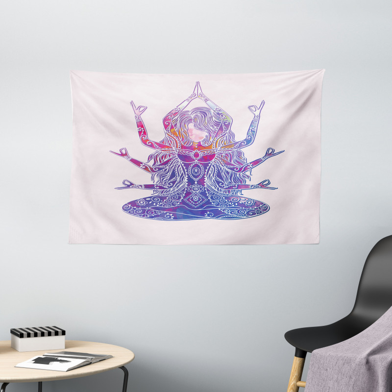 Positive Spirit Practice Wide Tapestry