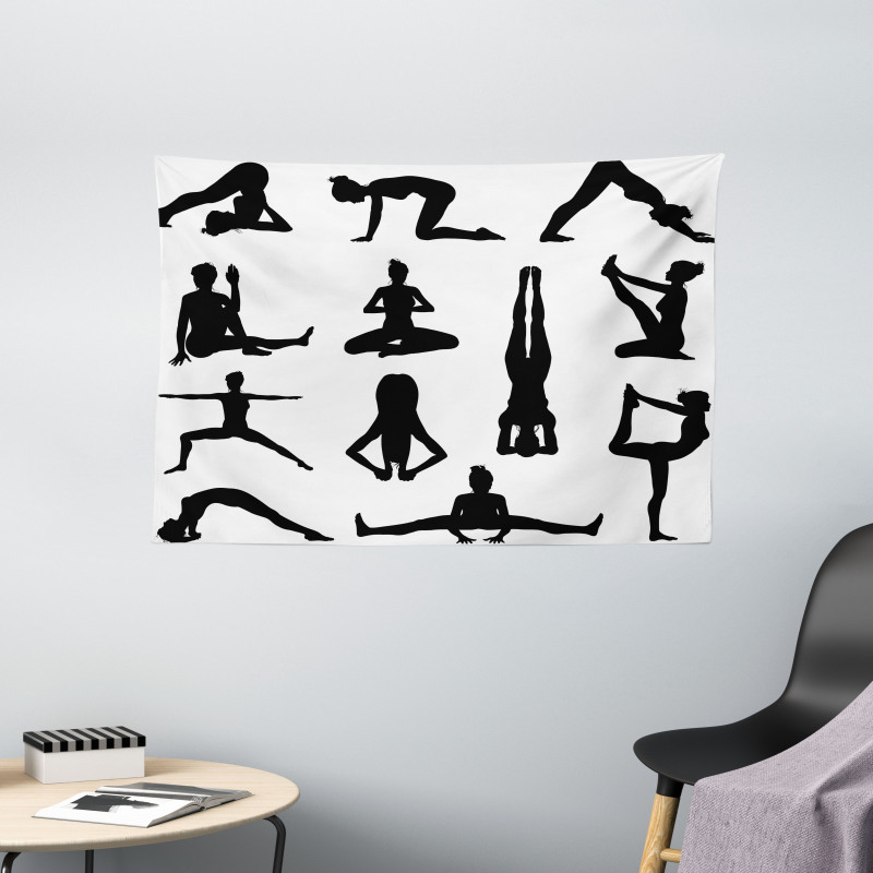 Asanas Forms Wellness Wide Tapestry