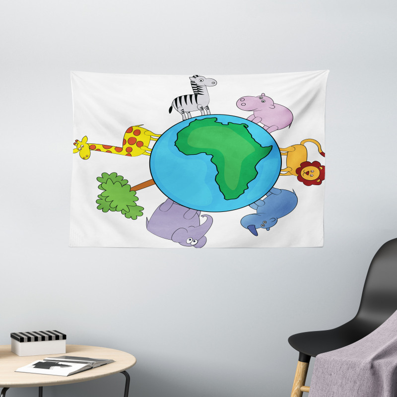 Continent Fauna Wide Tapestry