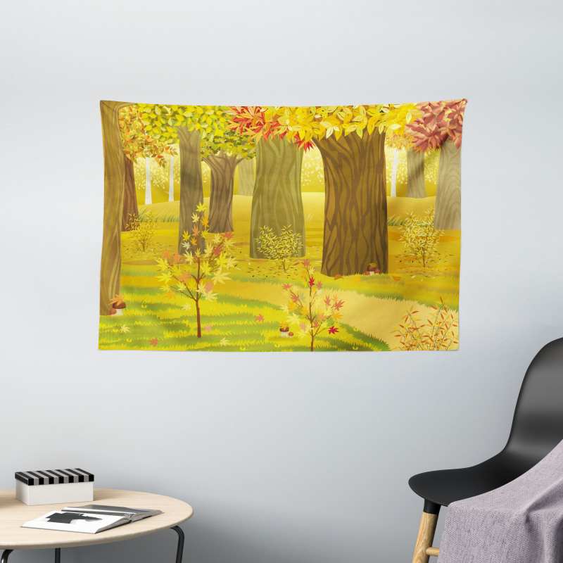 Fantasy Dreamlike Forest Wide Tapestry