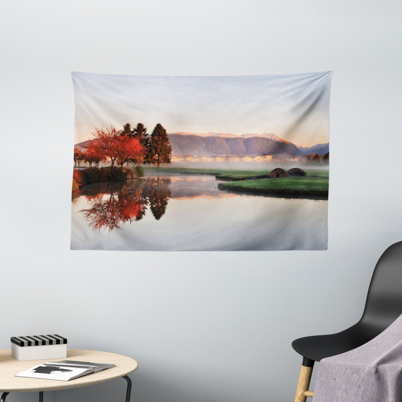 Idyllic Countryside View Wide Tapestry