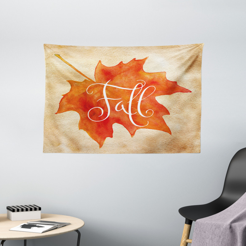 Maple Leaf Vintage Wide Tapestry