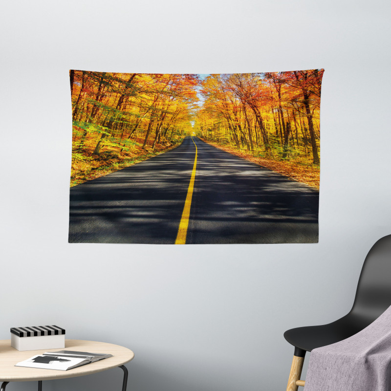 Rural Road Countryside Wide Tapestry