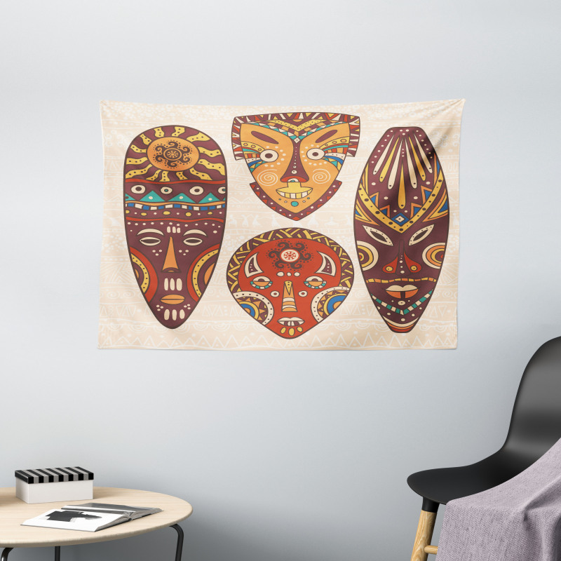 Folk Art Wide Tapestry