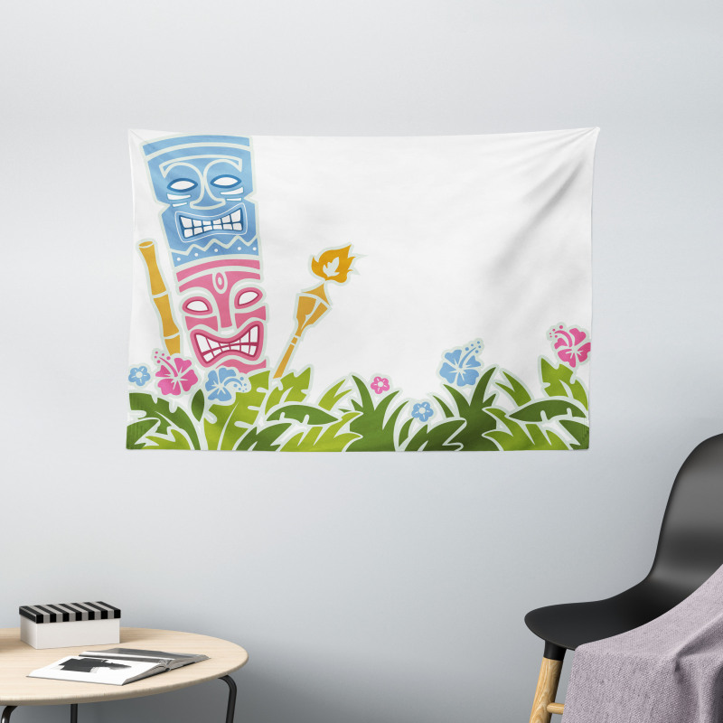 Hibiscus Wide Tapestry
