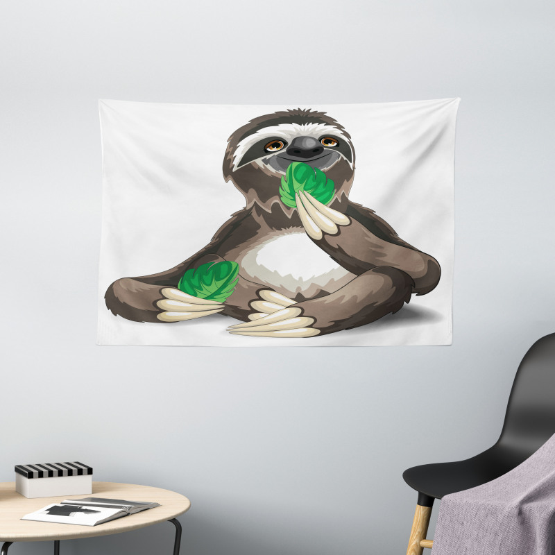 Sluggish Idle Character Wide Tapestry