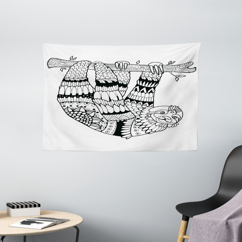 Sloth Wide Tapestry