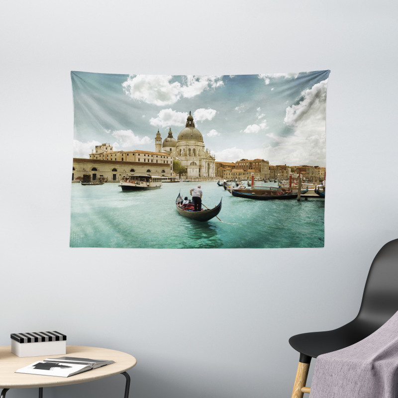 Grand Canal in Aerial View Wide Tapestry