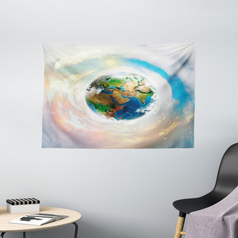 Vibrant Planet Continents Wide Tapestry