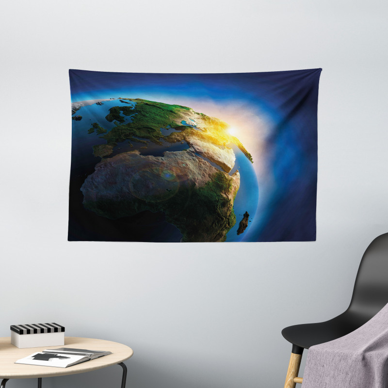 Morning Sunrise Space Wide Tapestry