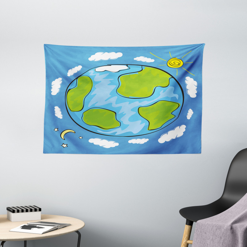 Kids Drawing of Planet Wide Tapestry